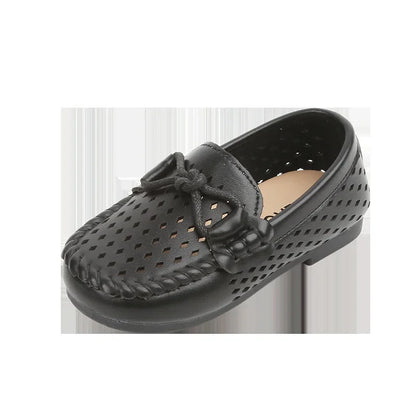 Kids Fashion Casual Shoes Slip-on Flats Boys Moccasins  Solid Color 2025 New Hot Soft Breathable Simple Hollow Children Loafers