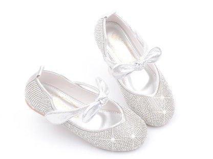 Girls Wedding Shoes Glitter New Brand Flat Heels Children Princess Sandals Dance Kids Fashion Party Shoes with Pearl