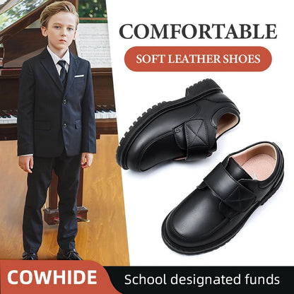 Student Shoes Season Shoes for Boys Black Shoe Children Boy 2025 Spring and Autumn The New British Style Performance Formal Wear