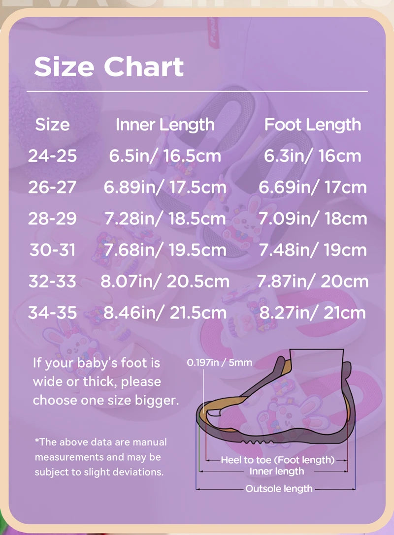 Cute Bunny Children's Home Slippers Girls' Summer Footwear Beach Sandals For Kids Thick Sole Soft Non-slip Home Bathroom Shoes