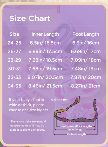 Cute Bunny Children's Home Slippers Girls' Summer Footwear Beach Sandals For Kids Thick Sole Soft Non-slip Home Bathroom Shoes