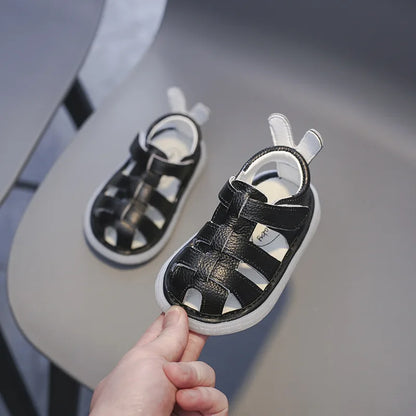 Baby Genuine Leather Sandals Boys & Girl's Summer Shoes Infant Toddler Shoes Non-slip Soft-soled Kids Children Casual Beach Sandals
