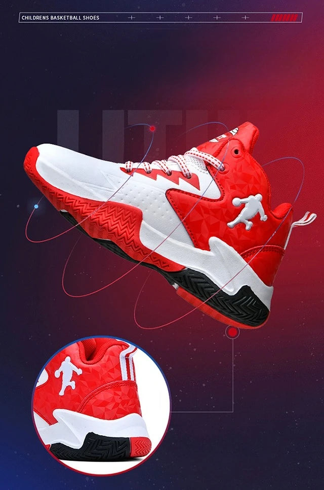 Kids High Top Basketball Shoes for Sports