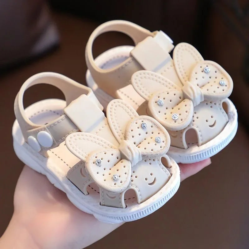 Infant Girls Sandals Summer Baby Shoes Can Make Sounds Cute Bow Princesses Kid Toddler Children Soft First Walkers