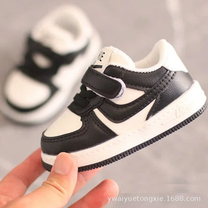 Children Sneakers Boys Girls Leather Low-Top Board Shoes Students Soft Bottom Footwear Kids Running Shoes Baby Casual Footwear