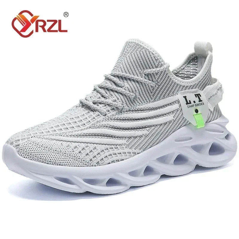 Men Sports Running Black Jogging Shoes Casual Sneakers Outdoor Breathable Mesh Women Light Shock-absorption Black Tennis
