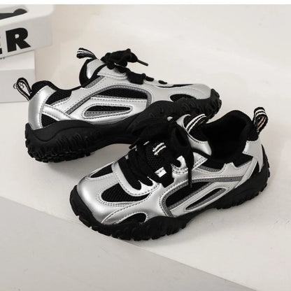 Boys Girls Skate Sneakers  New Autumn Toddler Walking Shoes Soft Sole Non-slip Versatile School Outdoor Mountain Trainers