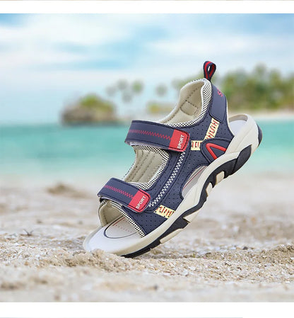 Kids Sport Sandals for Boys Breathable Outdoor Soft Sole Beach Shoes Summer Children's Casual Walking Sandals Anti-Slip
