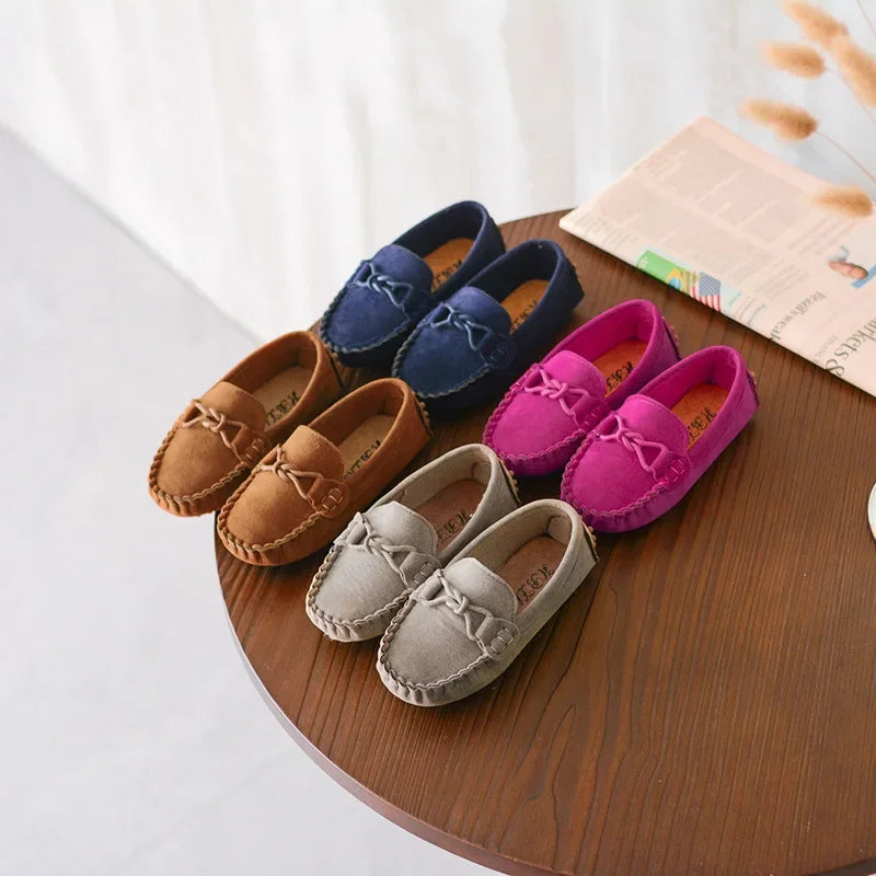Children Loafers Shoes Boys Flat Sneakers Baby Kids Casual Shoes Toddler Girls Breathable Slip-on Shoes Soft Bottom Solid Color