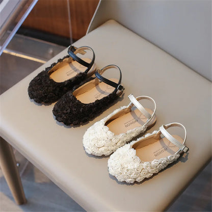 Baby Girls Sandals Comfortable Children Floral Princess Shoes Soft Sole Summer Vacation Seaside Kids Casual Shoes Size 24-34