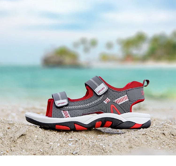 Kids Sport Sandals for Boys Breathable Outdoor Soft Sole Beach Shoes Summer Children's Casual Walking Sandals Anti-Slip
