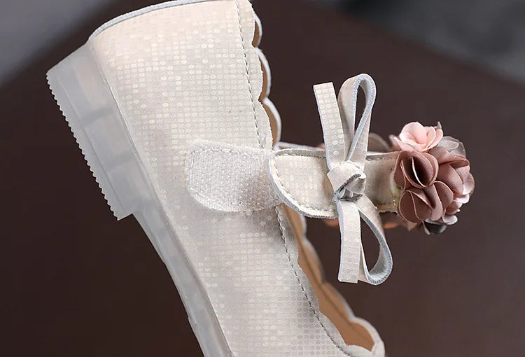 Kids Girls Party Shoes Students Non-slip Performance Leather Footwear Solid Color Children  Wedding Shoes Baby Princess Footwear