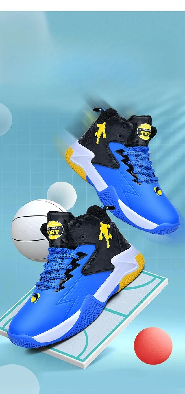 Kids High Top Basketball Shoes for Sports
