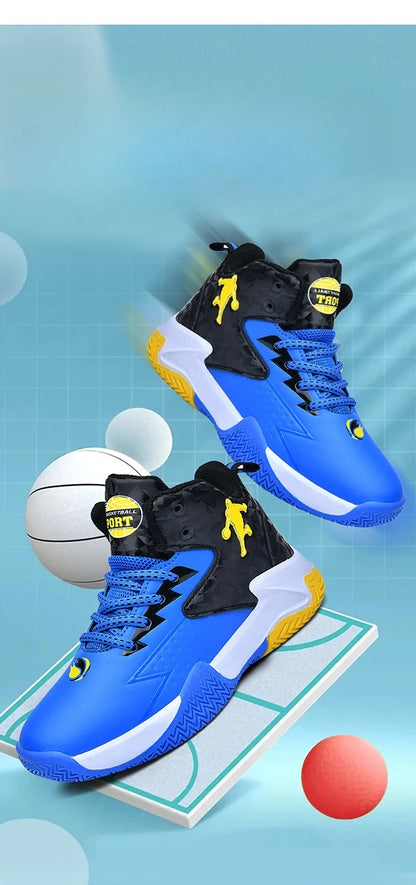 Kids High Top Basketball Shoes for Sports