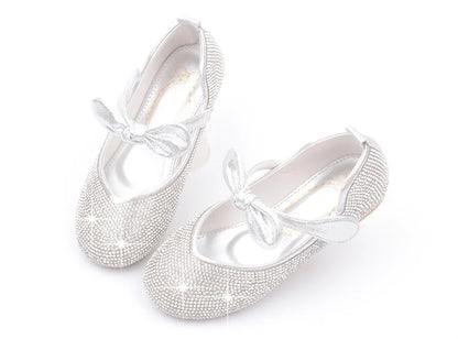 Girls Wedding Shoes Glitter New Brand Flat Heels Children Princess Sandals Dance Kids Fashion Party Shoes with Pearl