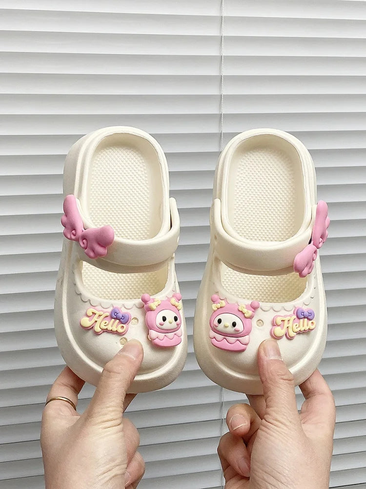 Girls Cute Slippers Summer New Kids Princess Shoes Girls Indoor Outdoor Sandals