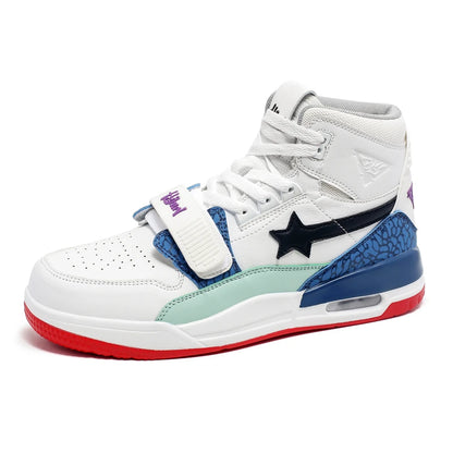 Mens Casual Sneakers High-tops Sneakers Trendy Boys Basketball Sports Tennis Shoes Outdoor Off-road Shoes Couple Sneakers