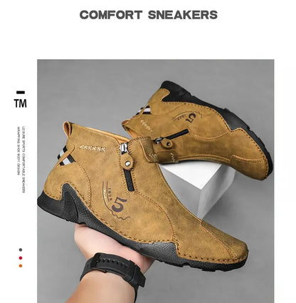 Sneakers Men Casual Shoes Outdoor Anti Slip Man Ankle Boots High Quality Sneakers Man Flat Bottomed Short Boots Shoes for Men
