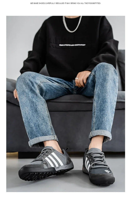 Men's Shoes Fashion Versatile Breathable Board Shoes Thick soled Trendy Casual Shoes (Available)