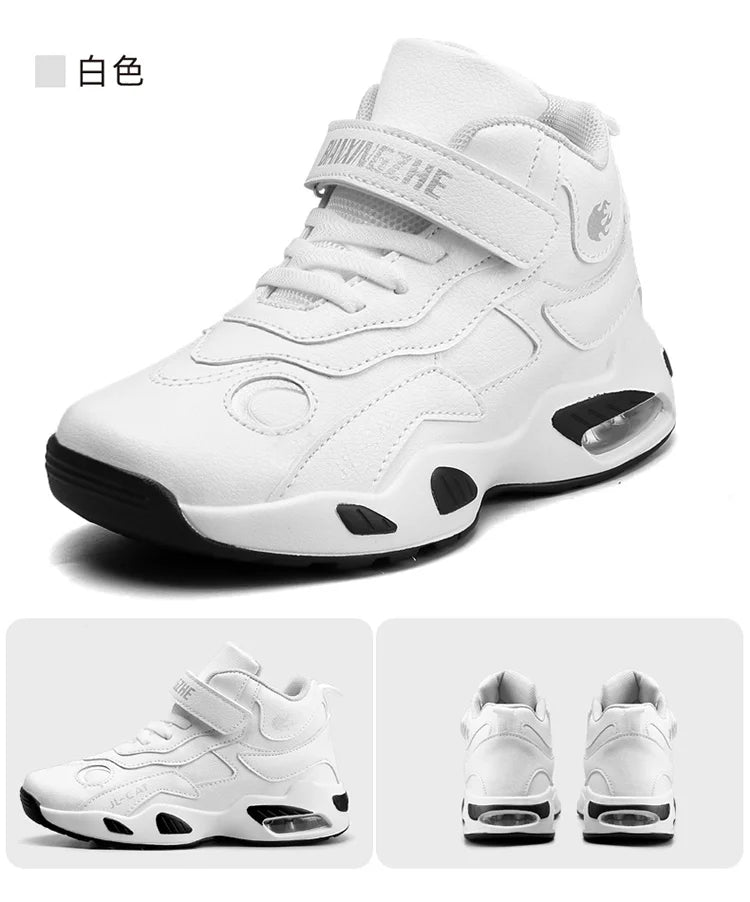 Kids Basketball Shoes Boys Student Sports Shoes School Daily Outdoor Running Sneakers High Top Children Basketball Sneakers