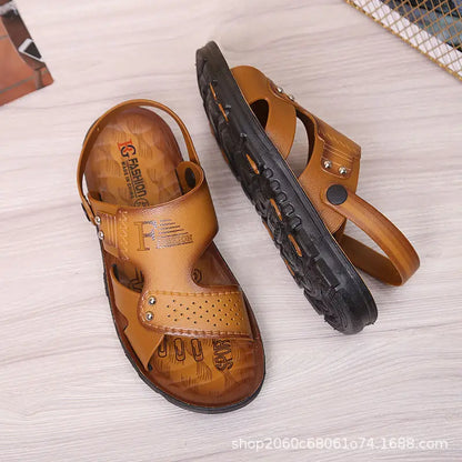 New Men's Summer Beach Sandals Open Toe Non Slip Mens Casual Sandals Comfortable and Breathable Water Shoes Beach Slippers