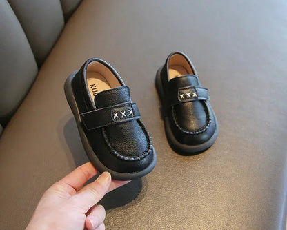 Boys Formal Leather Shoes for Children Kindergarten School Fashion Flats Kids Slip-on Loafers Classic Spring Autumn Korean Style