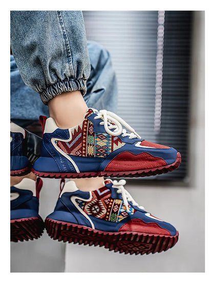 New Men's Sneakers Fashion Skateboard Shoes Outdoor Casual Running Shoes for Men Lace-up Platform Tenis Shoes Zapatillas Hombre