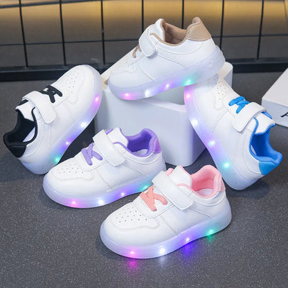 Zapatos Fashion Girls' Sneakers Spring New Kids Luminous Shoes Breath Boys Shoes Anti Slip Girls Casual Shoe Кроссовки