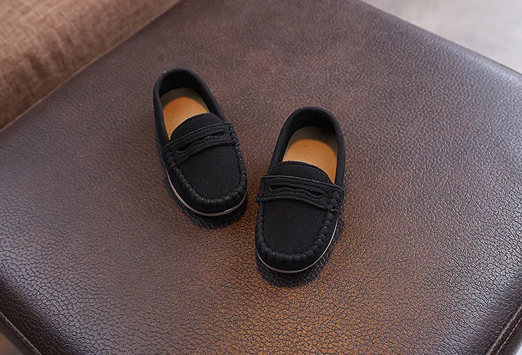 Children Moccasin Shoes Boys Flats Loafers Non-slip Tassels Cute Kids Casual Leather Shoes Soft Slip-on Pleated Solid Color 2025