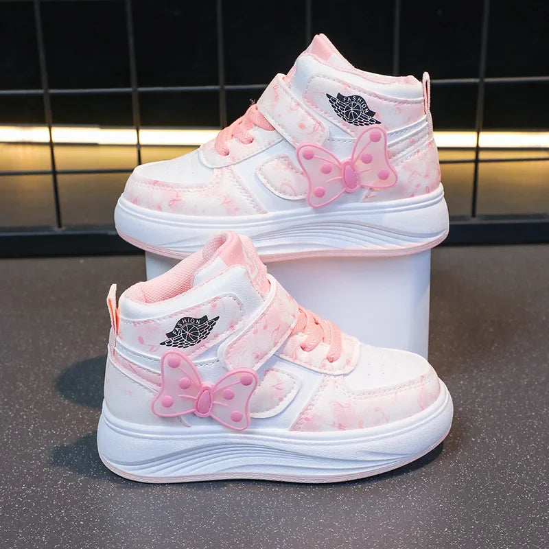 Children's SneakersGirls Casual Shoes Student Shoes Anti-slip Teen Sport Pink Blue Shoes Size 26-37