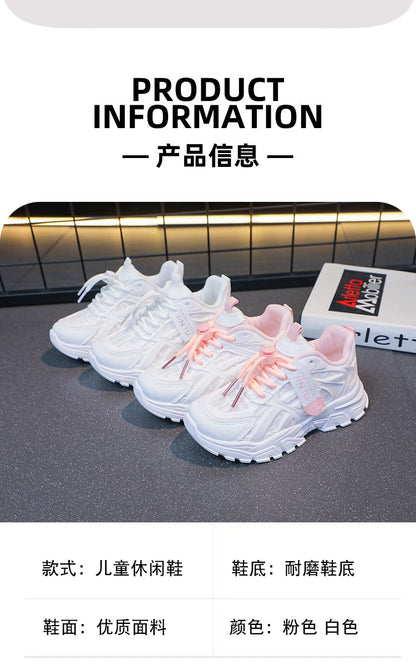 Girls Sneakers Children Casual Shoes Mesh Platform Designer Tennis Sneaker Kids Sports Shoe for Girl