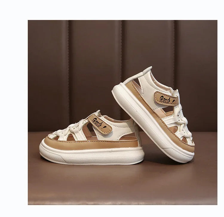 Summer New Children's Sandals Soft Bottom Non slip Boy Sandals Fashion Girls' Beach Shoes Punch Out Girls' Shoes Boy Casual Shoe