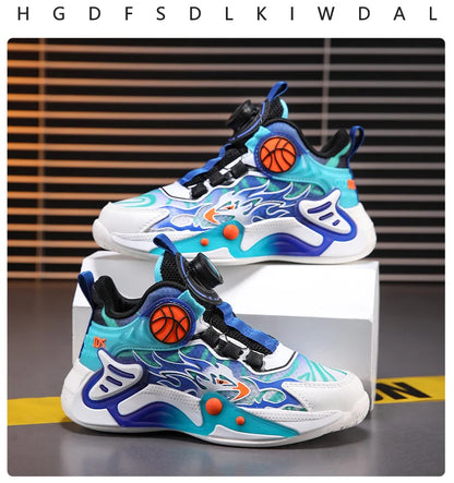 Kids Sneakers Fashion Basketball Shoes for Children Boys Breathable Mesh Sneakers Casual Sports Shoes New Design Trainers