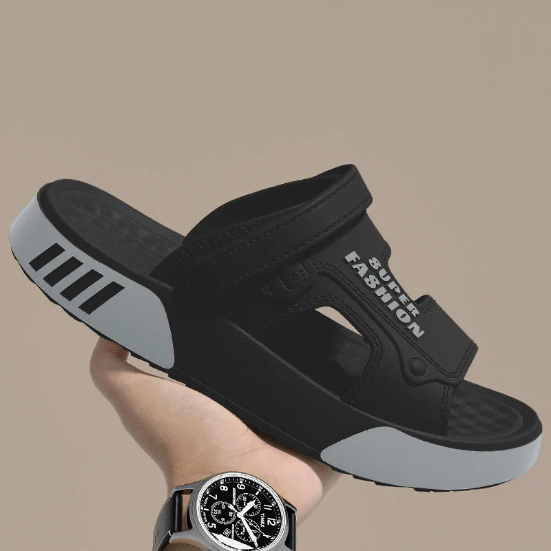 Men Slippers Summer EVA Soft-soled Platform Slides Sandals Indoor Outdoor Walking Beach Shoes Flip Flops Mens Home Shoes
