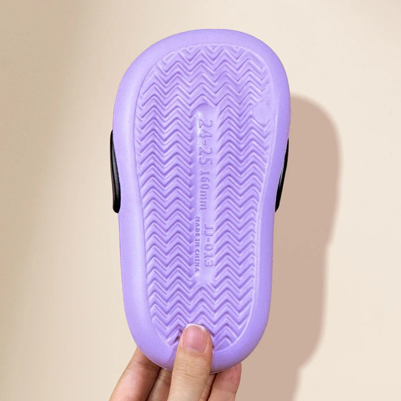 Cute Bunny Children's Home Slippers Girls' Summer Footwear Beach Sandals For Kids Thick Sole Soft Non-slip Home Bathroom Shoes