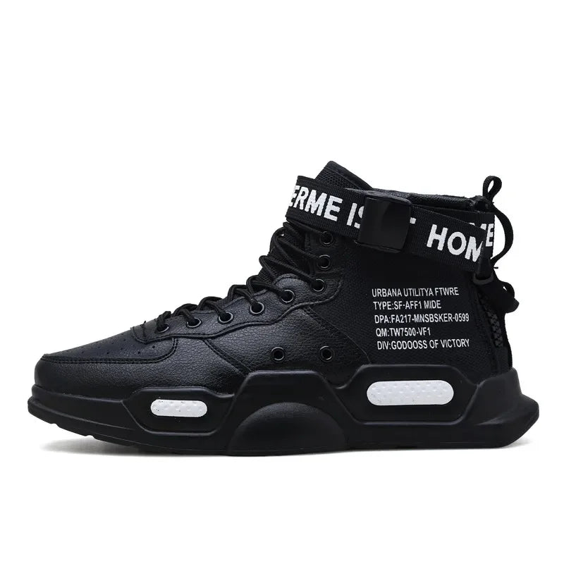 Mens Casual Sneakers High-tops Sneakers Trendy Boys Basketball Sports Tennis Shoes Outdoor Off-road Shoes Couple Sneakers