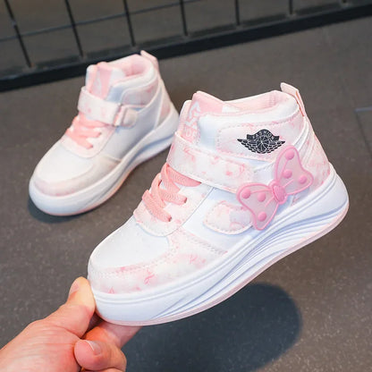 Children's SneakersGirls Casual Shoes Student Shoes Anti-slip Teen Sport Pink Blue Shoes Size 26-37
