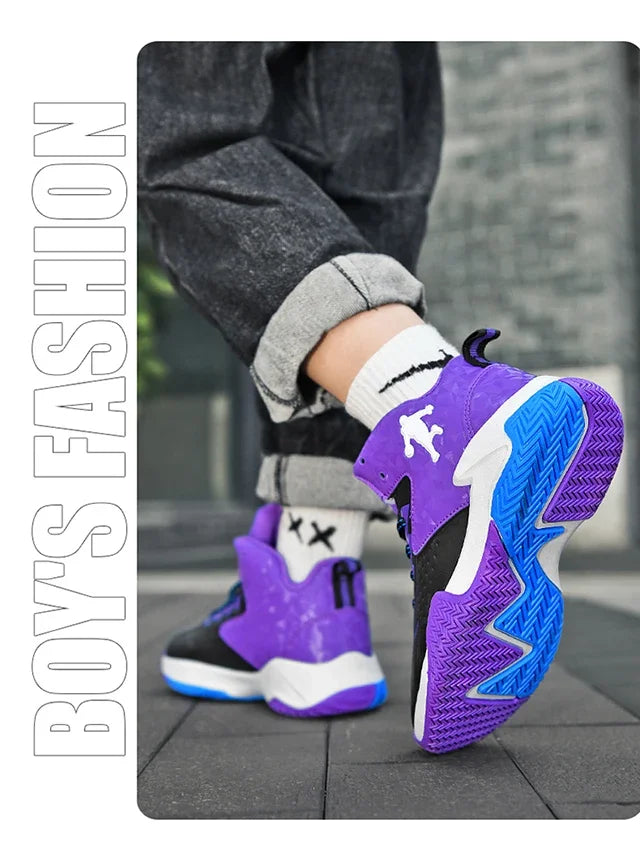Kids High Top Basketball Shoes for Sports
