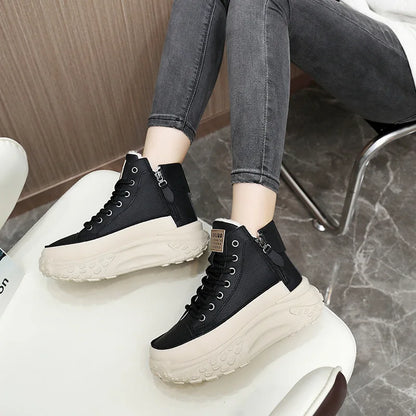 Women's Sneakers Luxury Fashion Womens Boots High-top Platform Casual Shoes New Female Outdoor Running Shoes Winter Women Shoes