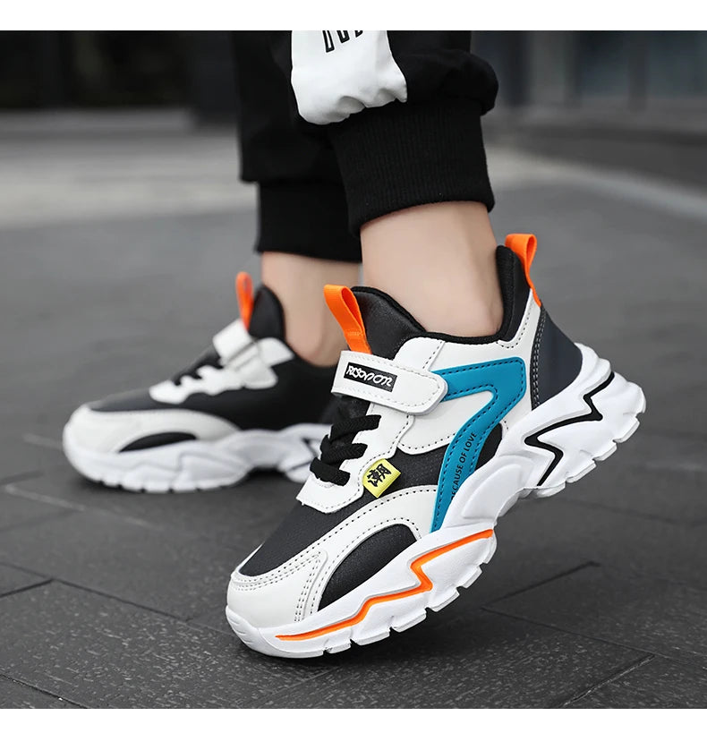Fashion Children Sneakers Boys Shoes Leather Pu Kids Shoes School Casual Sports Tennis Sneakers for Girls