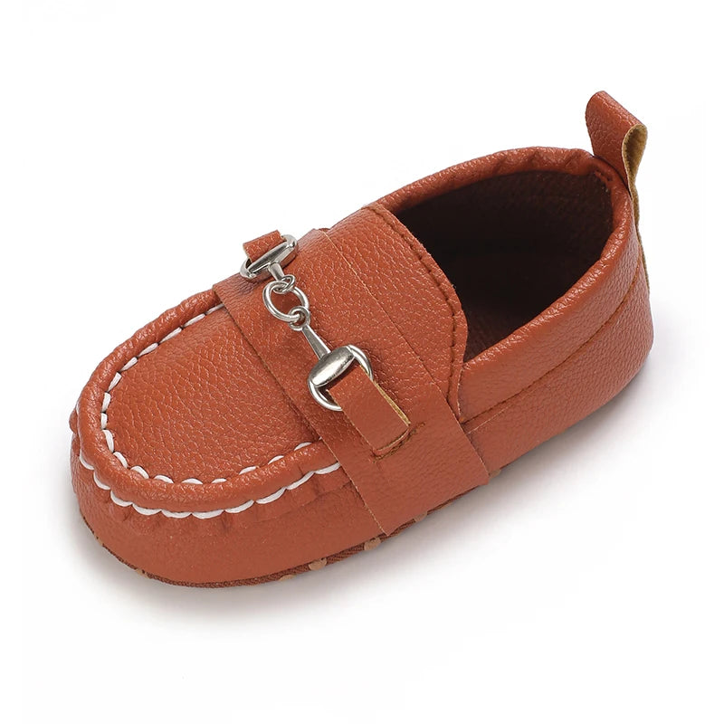 Casual Slip On Low Top Loafer Shoes For Baby Boys, Lightweight Comfortable Non Slip Flat Shoes For Indoor Outdoor Walking