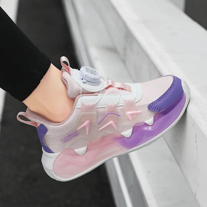 Children Sports Shoes for Girl Leather Wear-Resistant Comfortable Walking Shoes Soft Non Slip Thick Casual Kids Sneakers