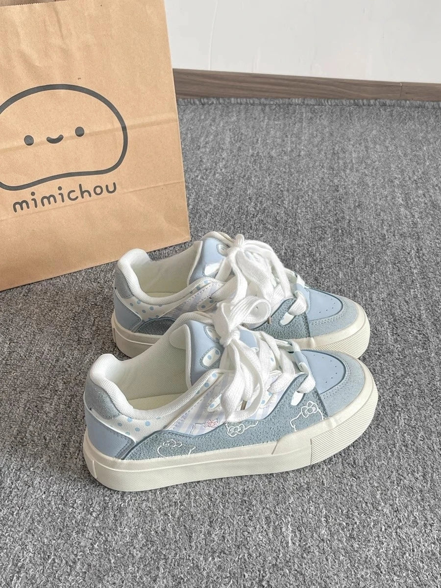 New Women's Casual Flat-soled Sports Shoes Cute Patterns Trainers Ladies Sneakers Breathable Star Women Sneakers