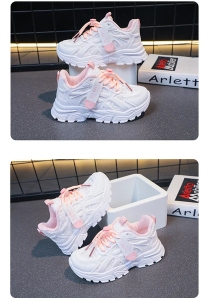 Girls Sneakers  Children Casual Shoes Mesh Platform Designer Tennis Sneaker 6 To 12 Years Kids Sports Shoe for Girl
