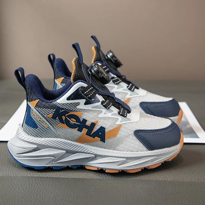 Boys Running Shoes with Rotating Buttons Breathable Comfortable Dad Sneakers Kids Sports Shoes for Autumn Season New Arrival