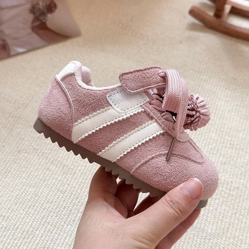 Girls Casual Sneakers Autumn New Toddler Flat Shoes Flower Children Retro Classic Fashion Non-slip Kids Running Sport Shoes