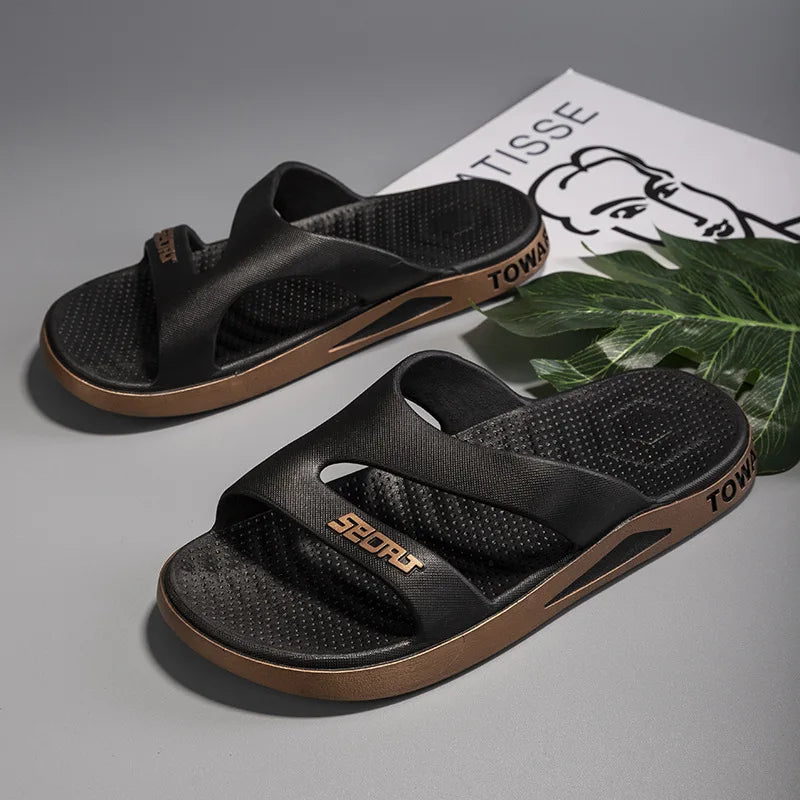 Men's Summer Fashion Slippers for Home ,Soft Soles, PVC Durable Material, Outdoor Sports and Leisure Beach Shoes