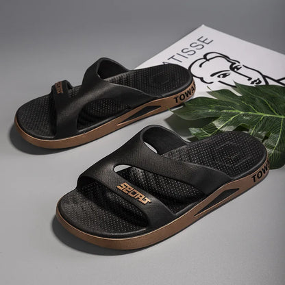 Men's Summer Fashion Slippers for Home ,Soft Soles, PVC Durable Material, Outdoor Sports and Leisure Beach Shoes