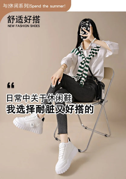 Women's Platform Sneakers Fashion High-top Casual Shoes for Women Lace Up Vulcanized Shoes Trendy Skateboard Shoes Zapatos Mujer