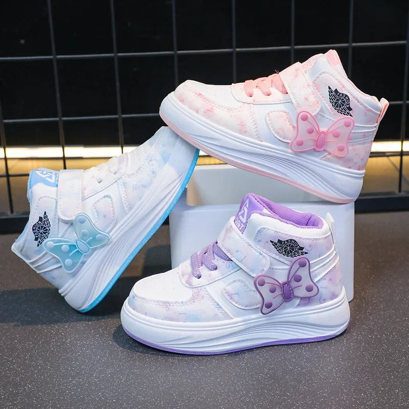 Children's SneakersGirls Casual Shoes Student Shoes Anti-slip Teen Sport Pink Blue Shoes Size 26-37